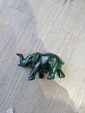 Malachite Elephant Figurine