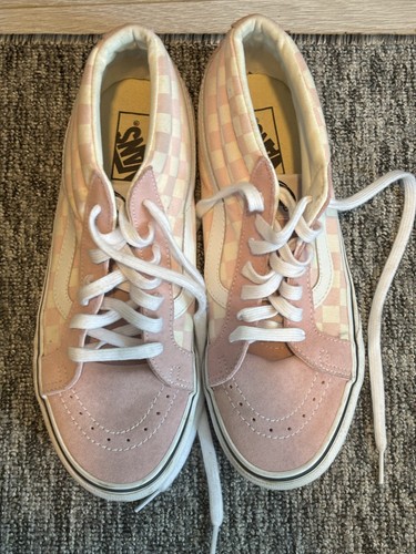 Vans sk8 mid checkerboard pink - vans,