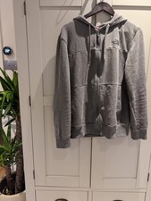 Mens M Medium The North Face Grey Full Zip Jacket Hoodie L194