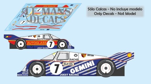 Decals porsche 962 brands - decals,