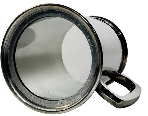 Pewter glass bottom - pewter, 1
