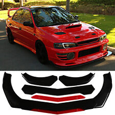 For Subaru Impreza WRX Front Bumper Lip Splitter Spoiler Gloss Red Lower Chin