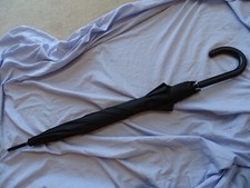 Hackett  black walking stick black umbrella Closed 36" open 44"