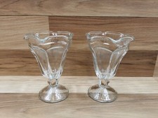 2 x Vintage Pressed Glass