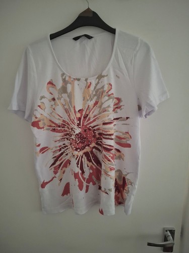 Casual white floral print - white,