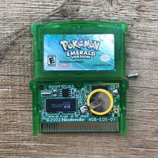 *New Battery* Pokemon Emerald Version (Nintendo Gameboy Advance, 2004) GBA