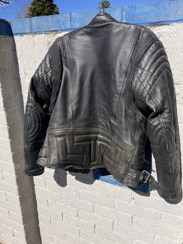 Leather motorcycle jacket - leather,