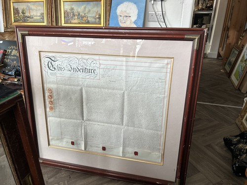 Large framed 1881 victorian - framed,