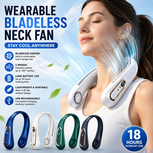 Wearable bladeless neck fan - bladeless,