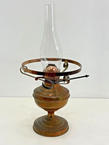 Antique small brass oil - antique, lamp