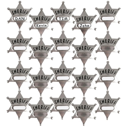 Sheriff badges metal silver - sheriff,
