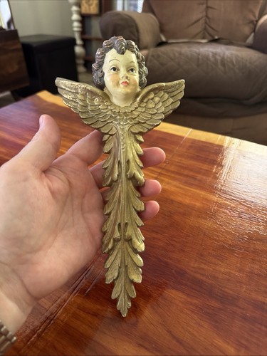 Vintage gold cherub angel - vintage,