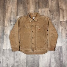 Carhartt Berwick Fleece Lined Jacket Mens Small 101230 211 Brown