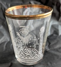 Vintage Masonic firing glass