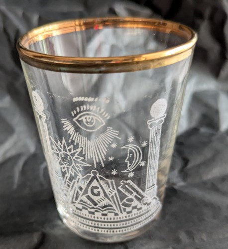 Vintage masonic firing glass - vintage,