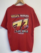 Vintage Men’s Suzuki Rizla Yuki Kagayama Moto Racing Red T Shirt Size Large Rare