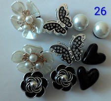 10 Shoes DIY Charms Accessories Bling Decor  For Croc Shoe(silver colour)