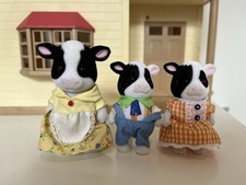 Sylvanian Families Buttercup Friesian Cow Family Fully Clothes Calico Critters