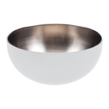 Salad Bowl Stainless Steel Fruit Snack Serving Bowl Dish Kitchen Round 19.5cm