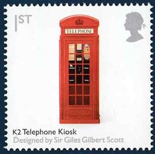 K2 Telephone Kiosk red phone box British Design  GB 2009 MNH mint stamp D143