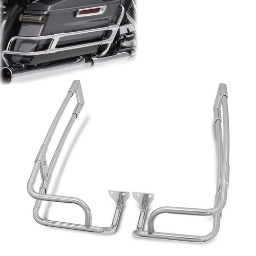 Chrome saddlebag guard rail - chrome,