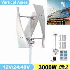 3KW 12V 48V Vertical Wind Power Turbine Generator Controller Home Windmill Kit