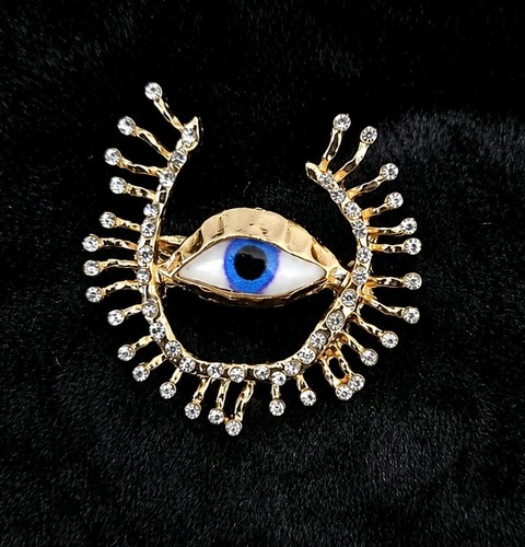 Eye brooch gold tone - eye,