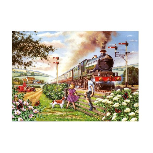 House puzzles railway - house,
