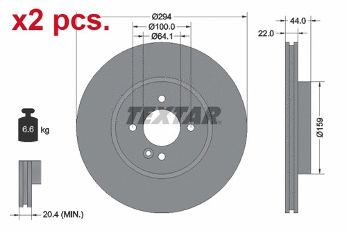 Pcs front brake - pcs, rotos