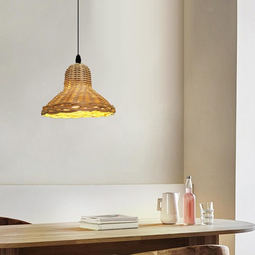 Rattan pendant light - rattan, shade