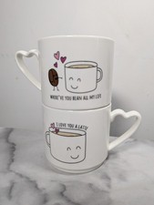 Pair Of Stacking Mugs Coffee