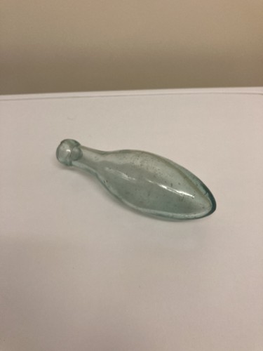 Old aqua topedo bottle - old,