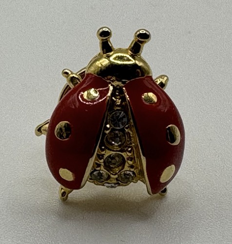 Vintage red gold ladybug - vintage, red/gold