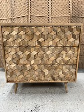 Swoon Terning 4 Drawer Chest Of Drawers, Oak Stained Mango Wood RRP819