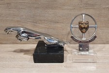 Vintage Jaguar Leaper by Wilmot Breeden Ltd and JDC Grille Badge, circa 1960's.