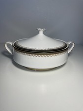 Royal Albert China Clarence  Pattern Lidded Tureen Black and Gold