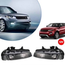 Pair LED Front Fog Light Lamp Black For Range Rover Evoque L538 2011-2015 UO
