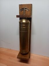 Vintage Brass Fire Extinguisher From 1959. Great Vintage Display Item.