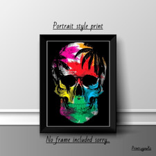 SKULL FUN  A4 PRINT POSTER