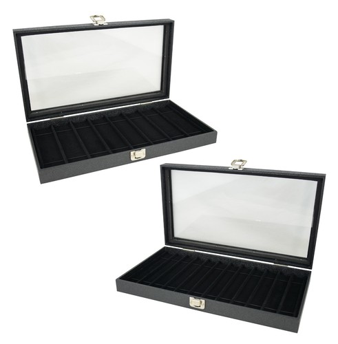 Slotted display case with - slotted,