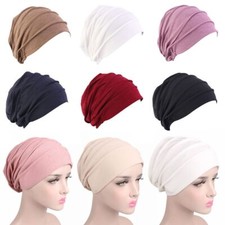 Beanies Hair Loss Headscarf Head Wrap Women Turban Hat Muslim Hijabs Chemo Hat