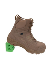 OKIY Men’s Desert Tactical Combat Boots Brown Suede Size UK 105 EU 45 Pre-Loved