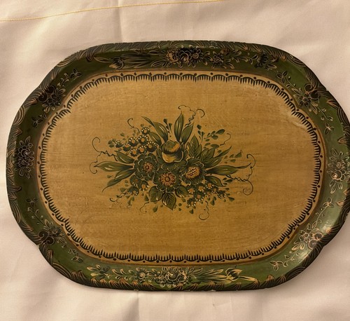 Vintage hand painted - painted, papier