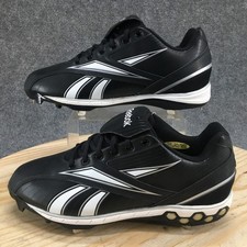 Reebok Shoes Mens 10 HexRide Play-Dry Baseball Cleats Sneakers Black Lace Up NEW