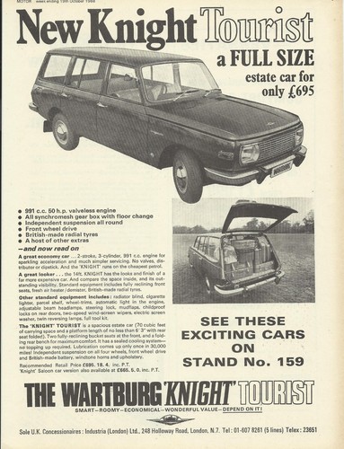Wartburg knight tourist - wartburg,