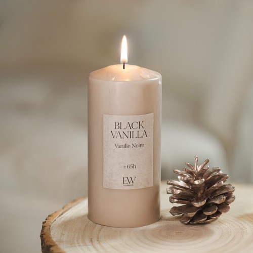 Scented pillar candle - candle, large
