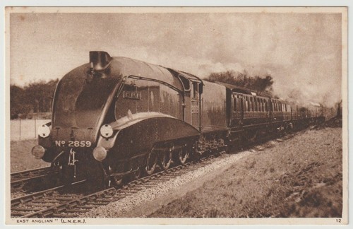 Sepia railway postcard - postcard, lner