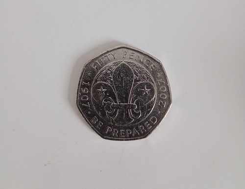 50p coin 2007 scouts - 50p, 100th