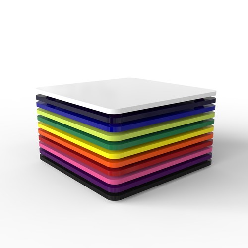 Acrylic coasters square - square, &