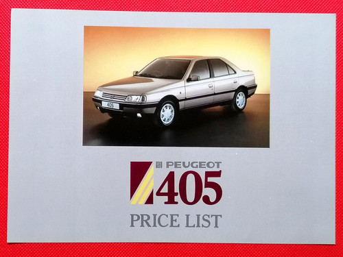 1988 peugeot 405 price list - peugeot,